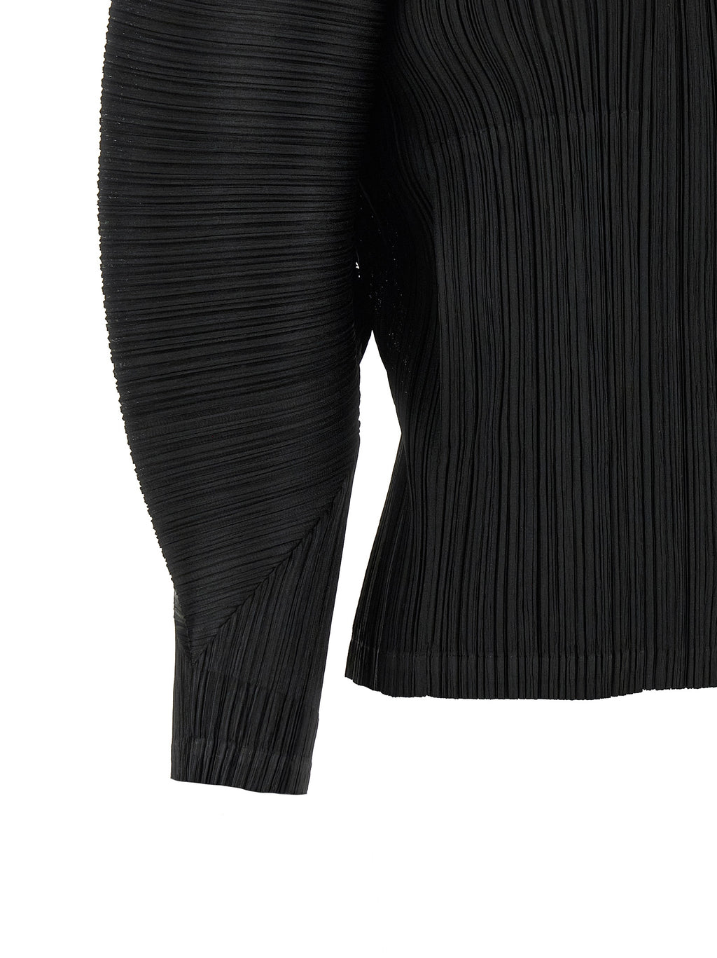 Black Polyester Full-Length Jacket