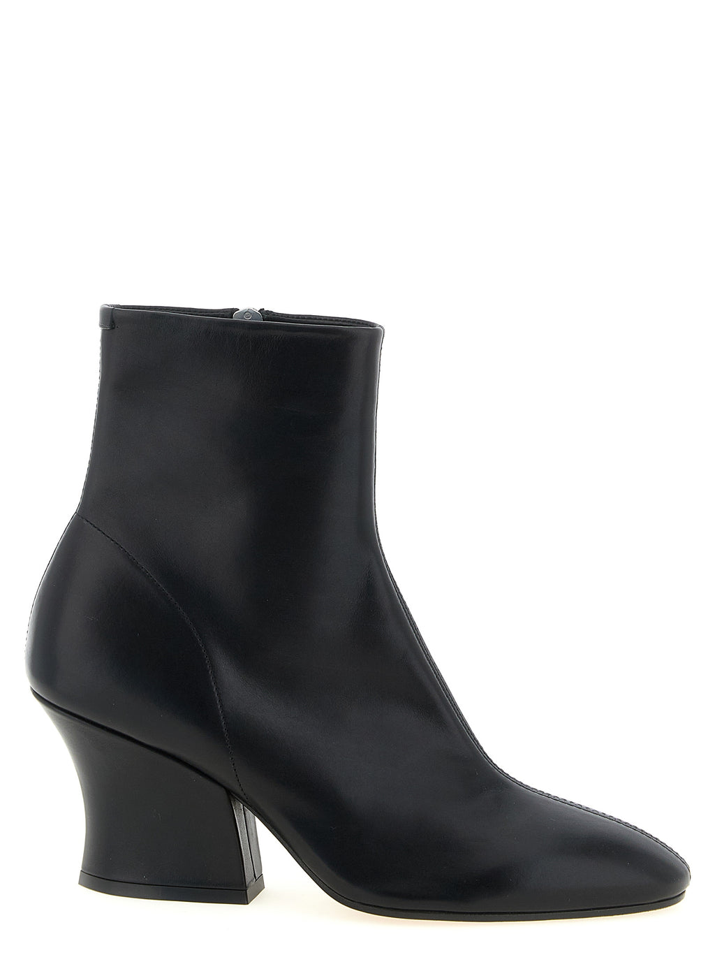 Black Calfskin Ankle Boots