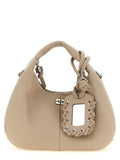 Beige Polyester Handbag