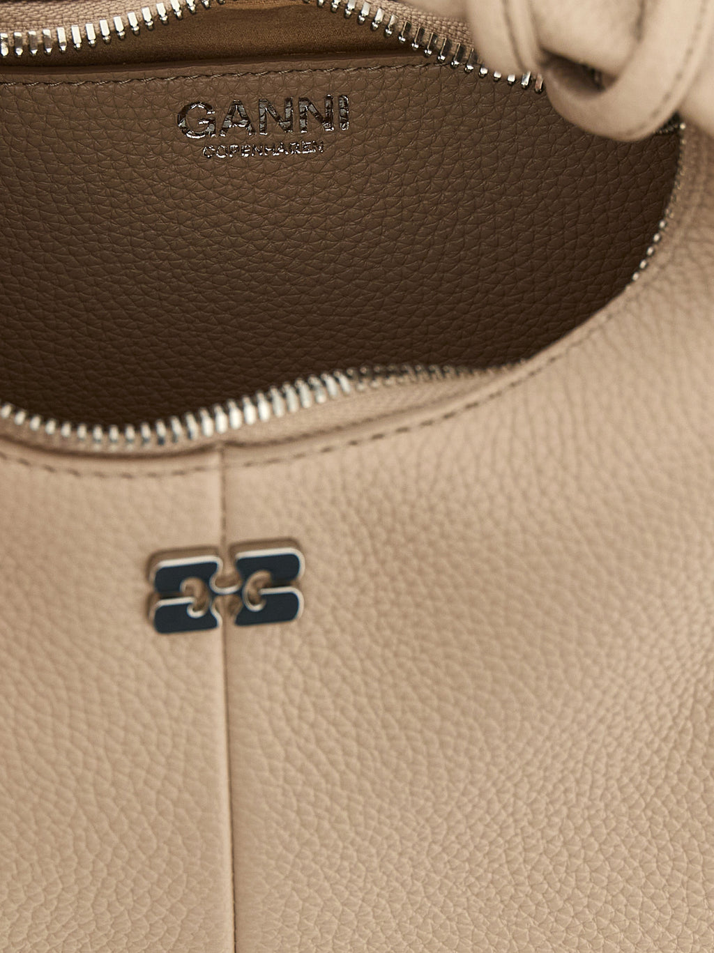 Beige Polyester Handbag