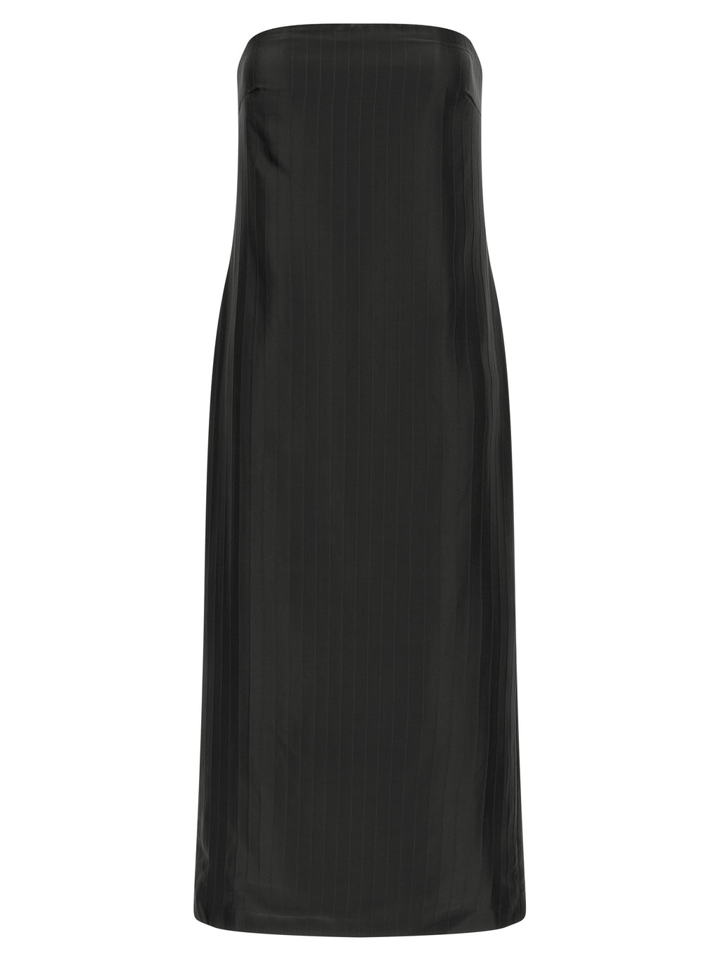 Black Viscose Midi Dress