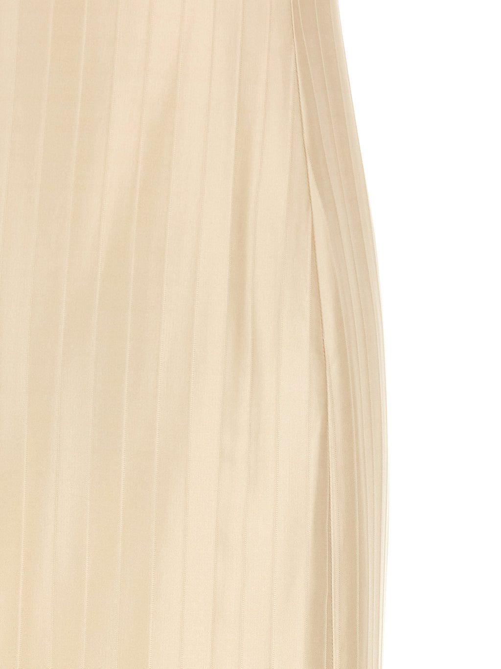 Beige Viscose Midi Dress