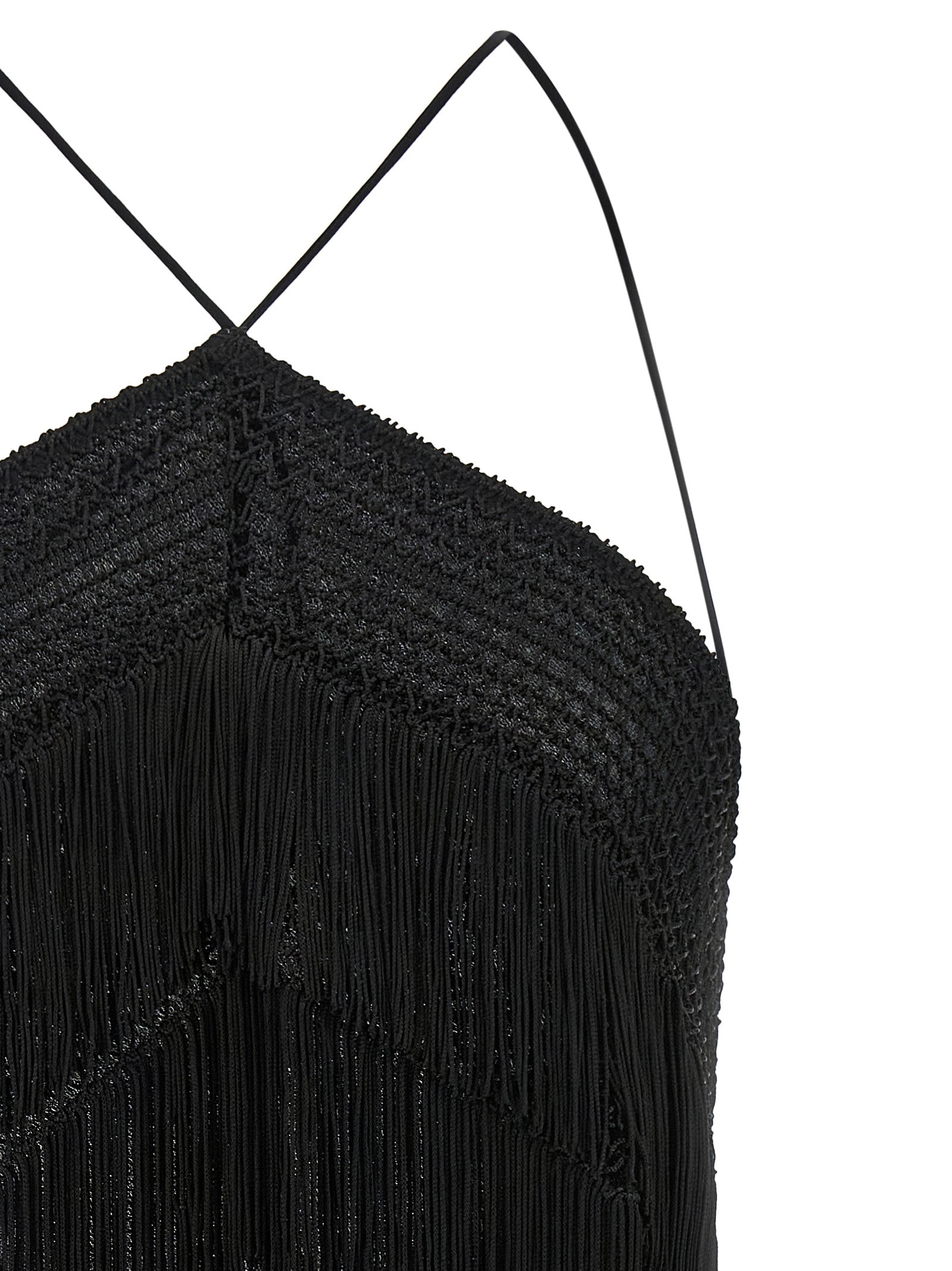 Black Acetate Tank Tops