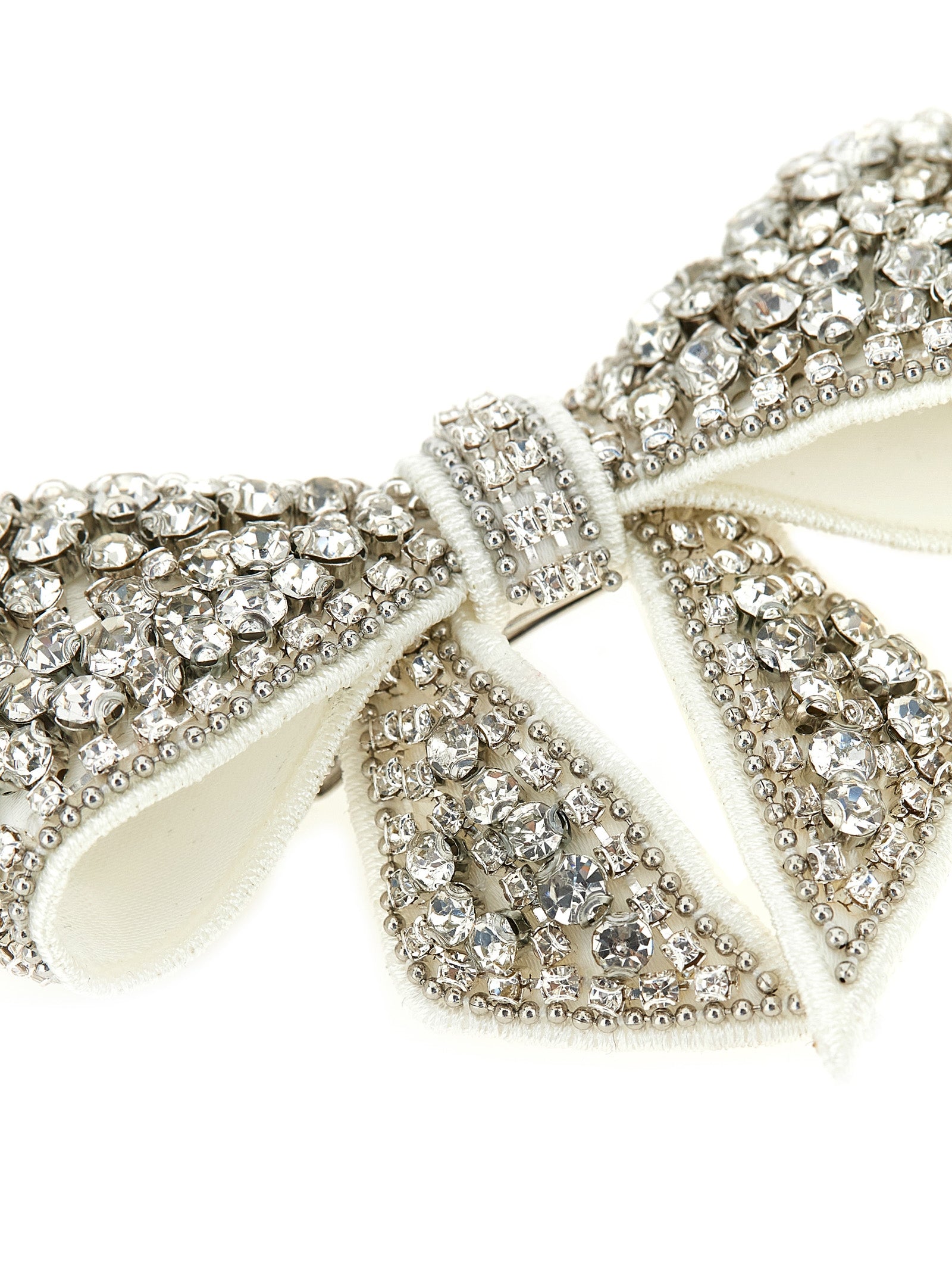 White Polyester Hair Clip