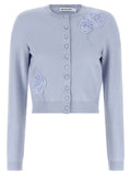 Blue Polyester Cardigan