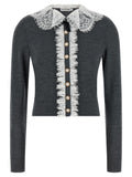 Gray Wool Cardigan