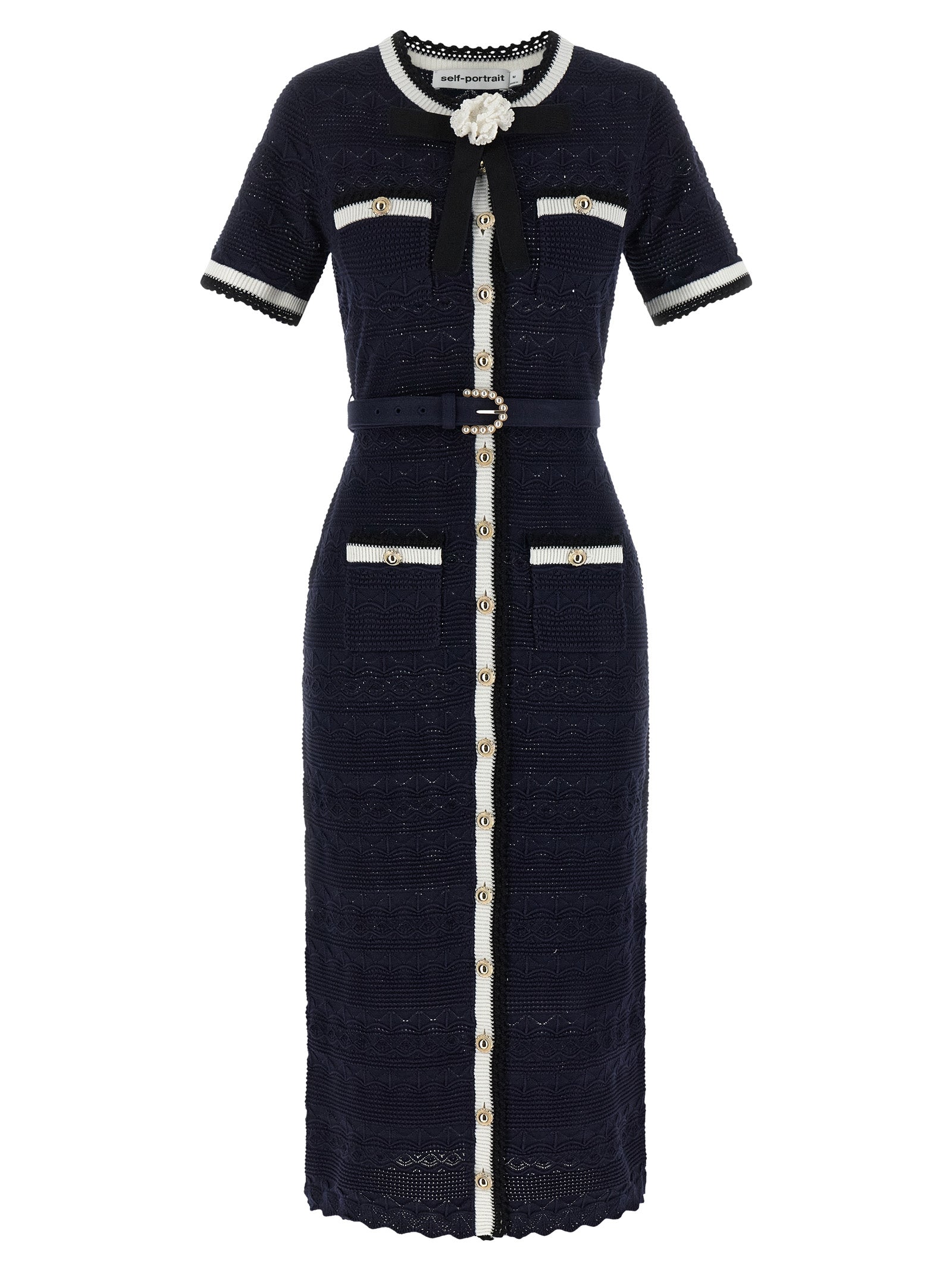Blue Cotton Midi Dress
