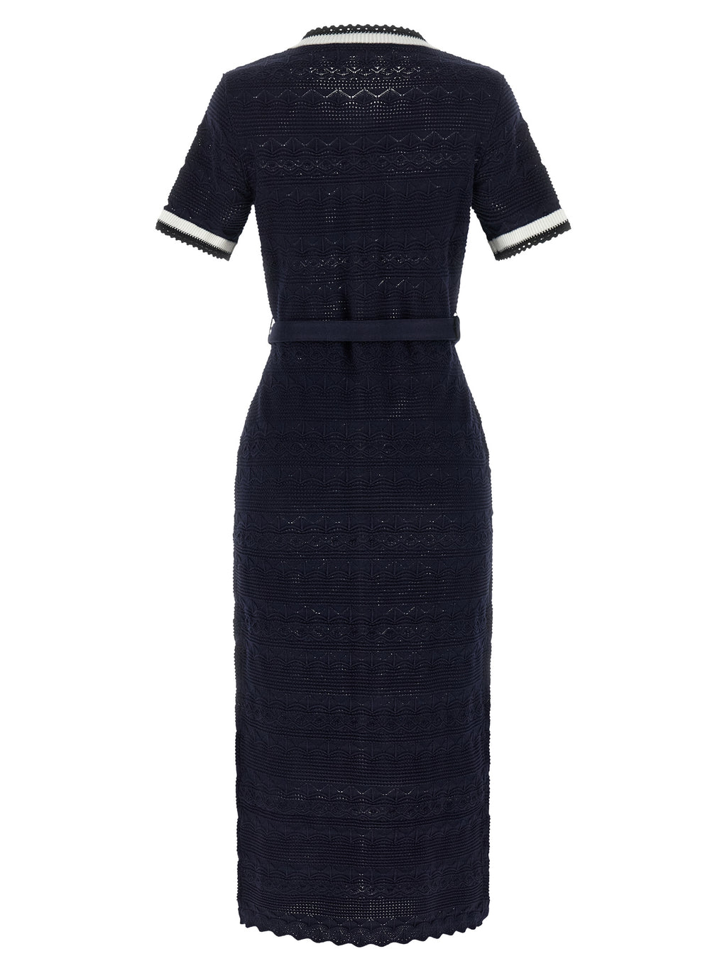 Blue Cotton Midi Dress