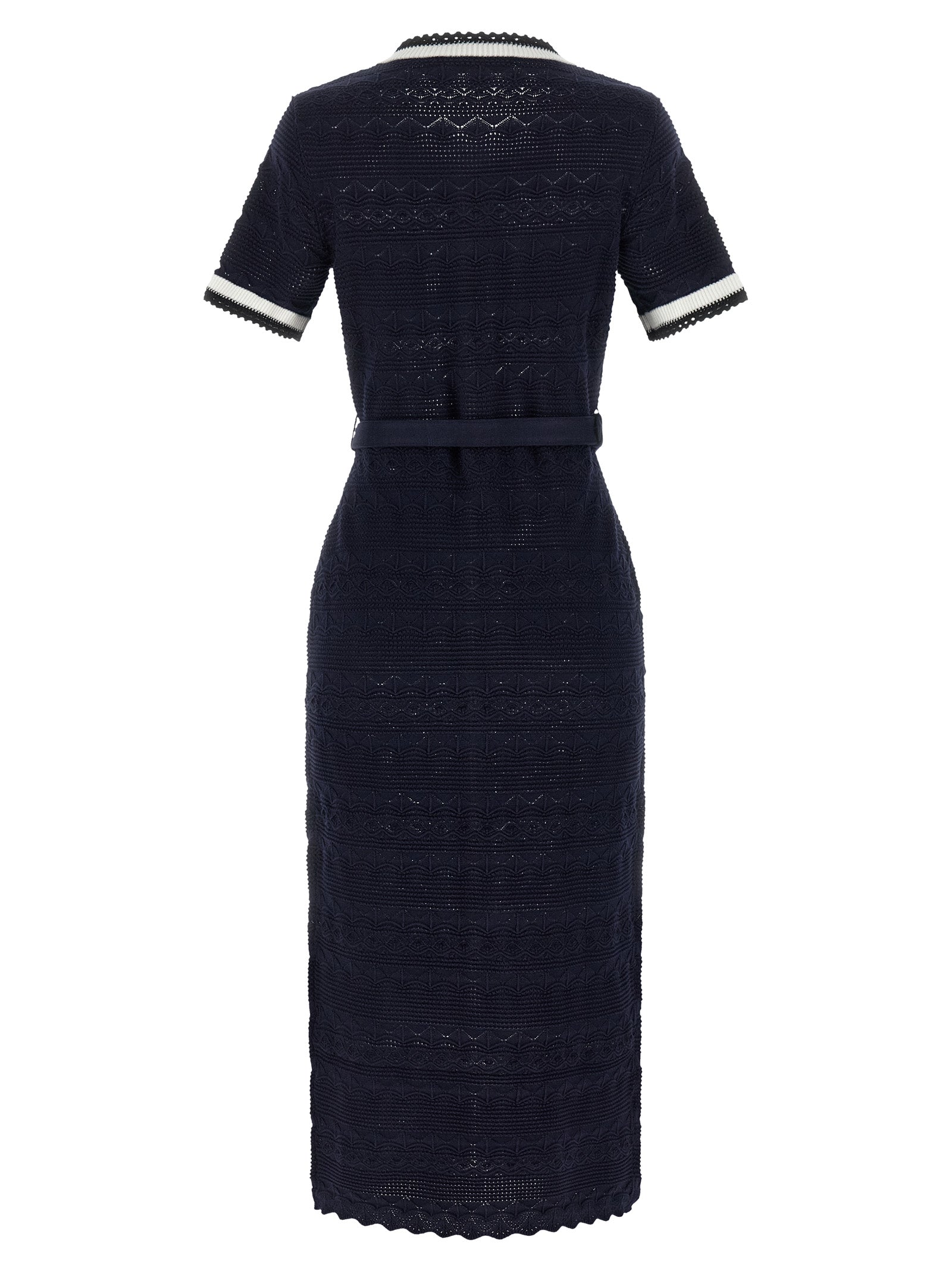 Blue Cotton Midi Dress