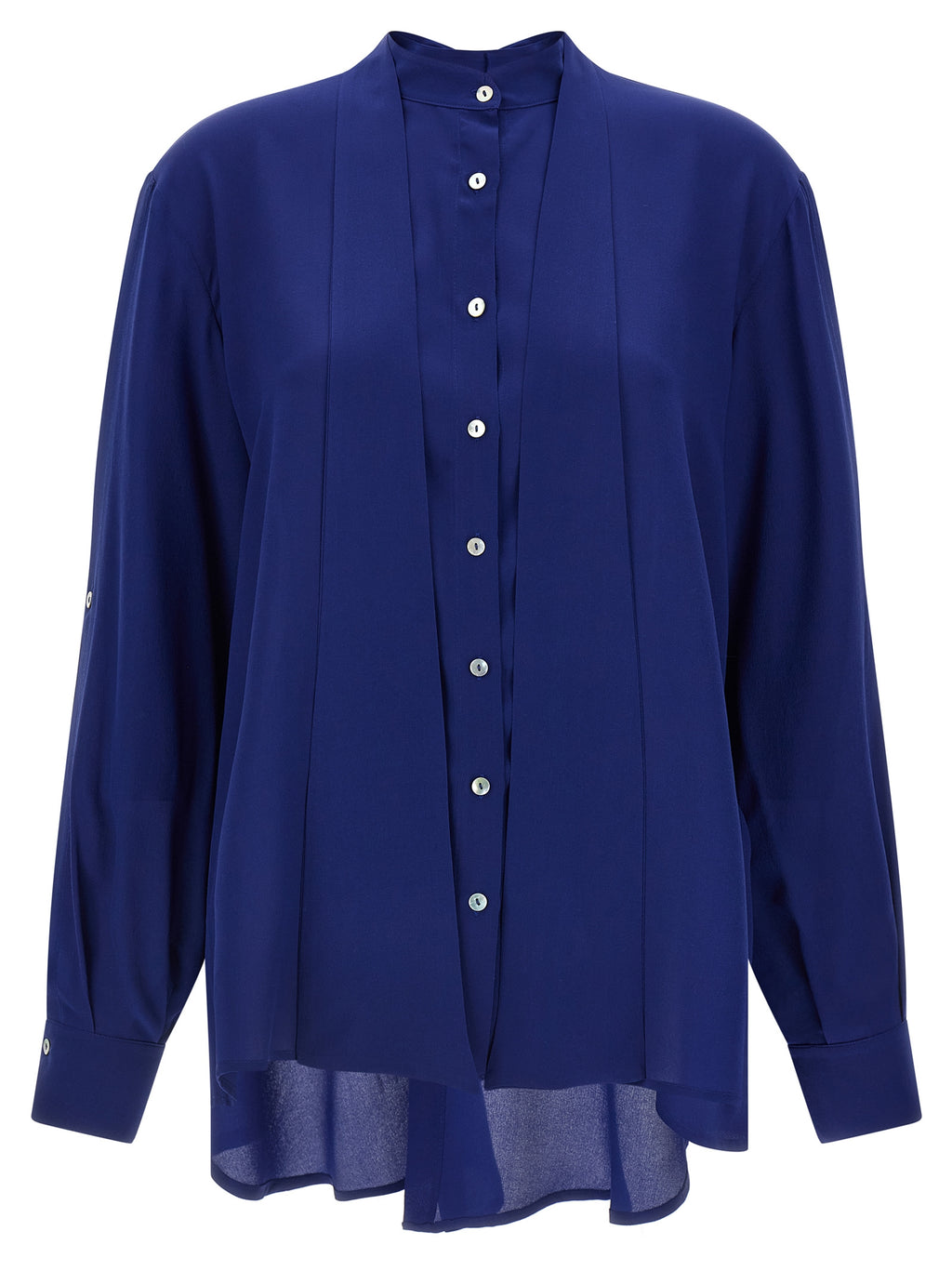 Blue Silk Blouse