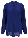 Blue Silk Blouse