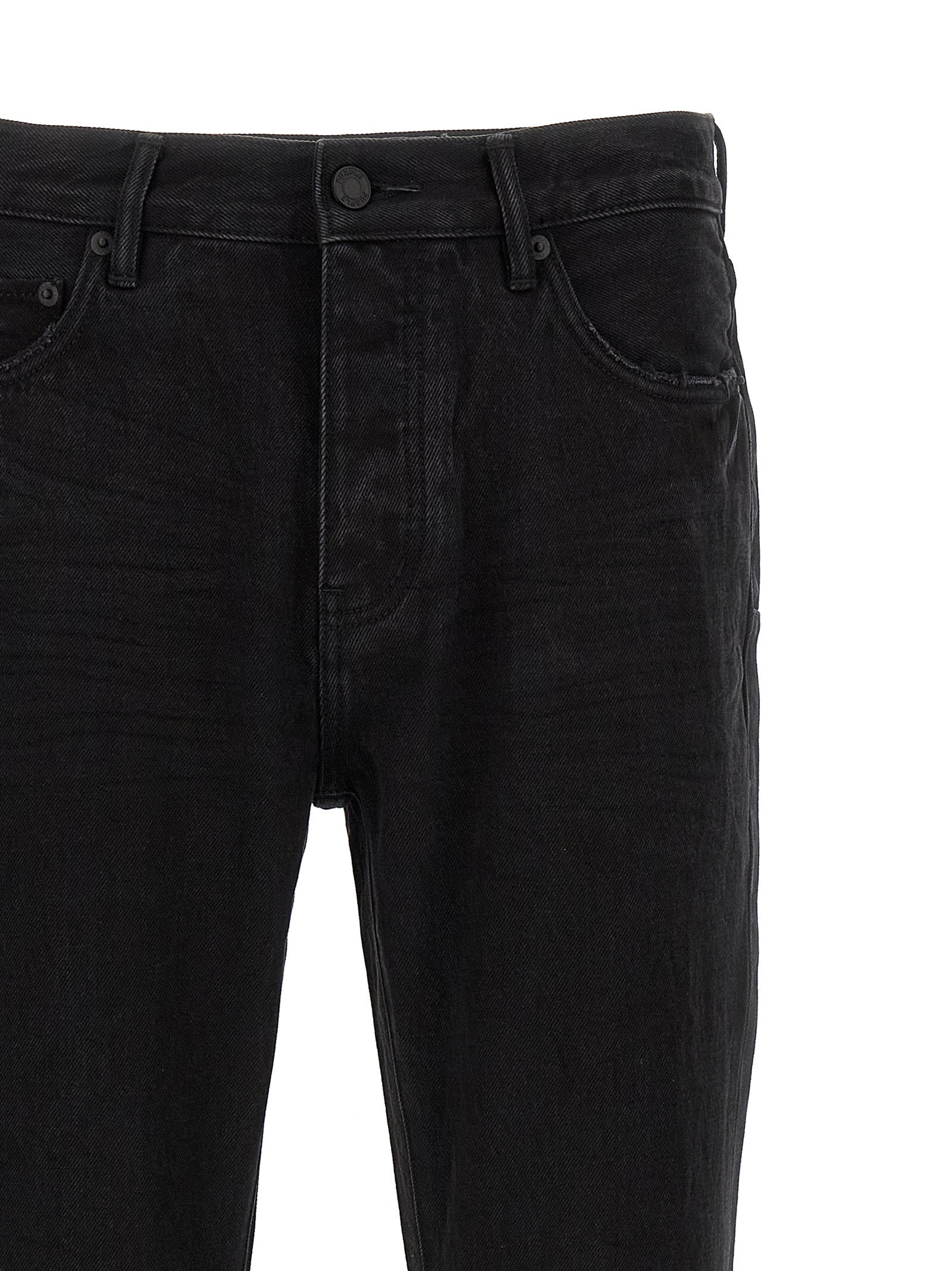 Black Cotton Flared Jeans
