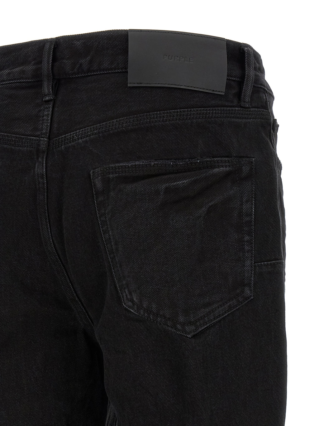 Black Cotton Flared Jeans
