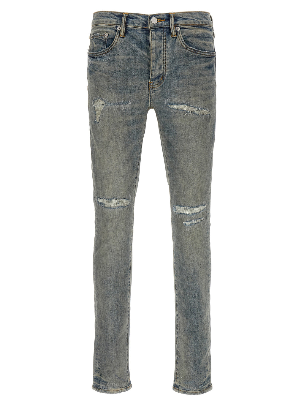 Blue Cotton Slim Fit Jeans