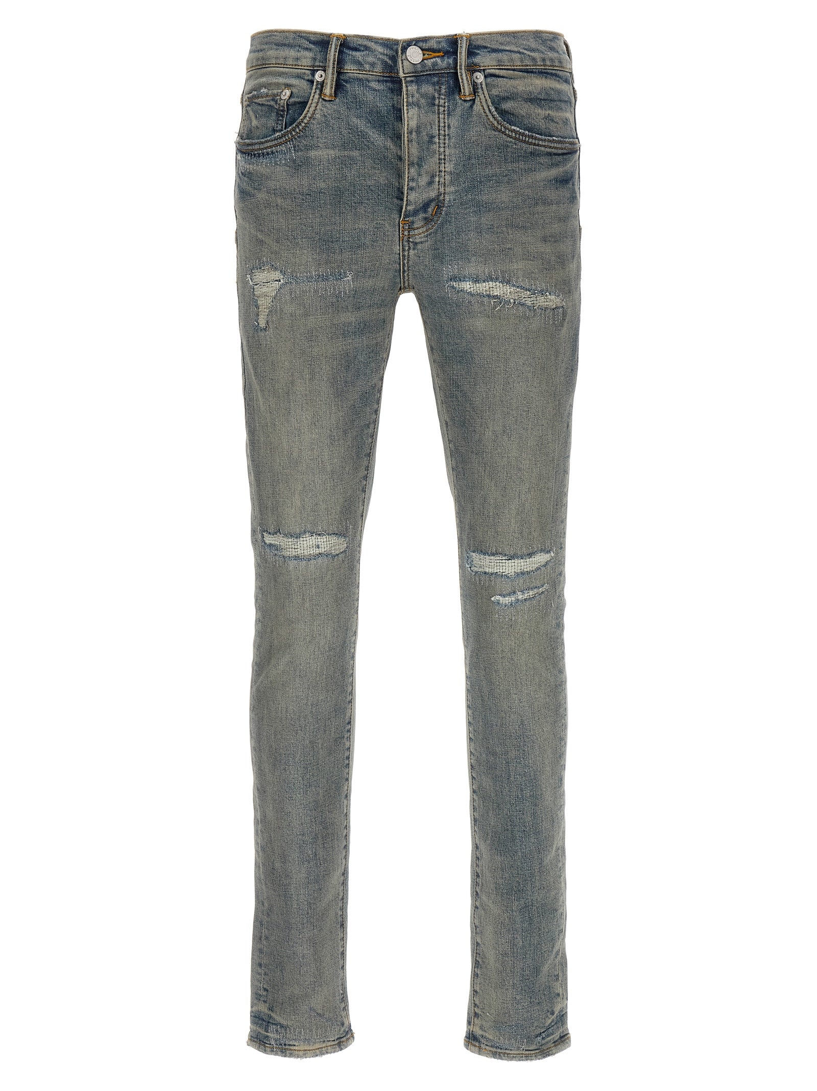 Blue Cotton Slim Fit Jeans