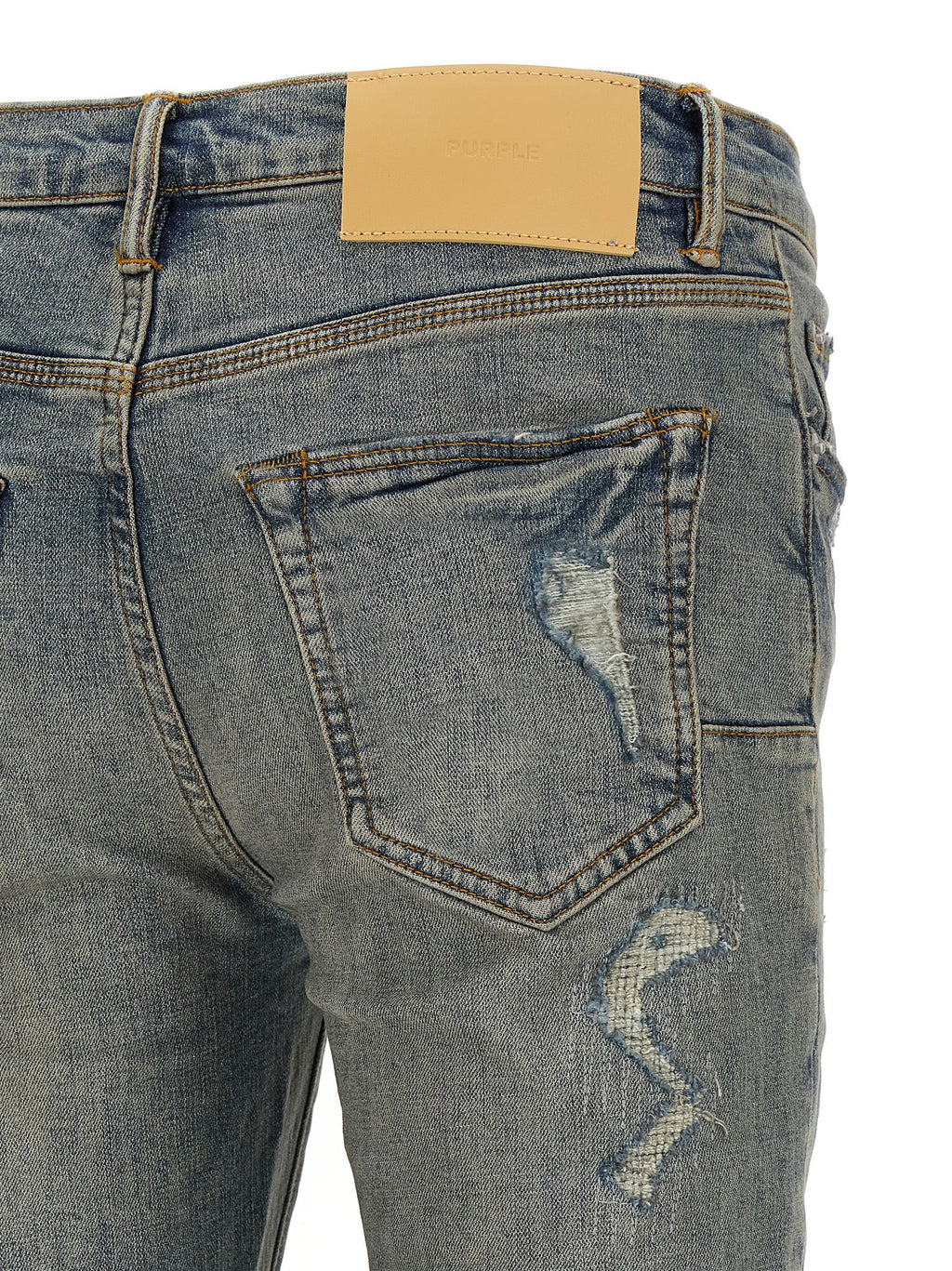 Blue Cotton Slim Fit Jeans