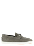 Gray Calfskin Slip-On Loafers