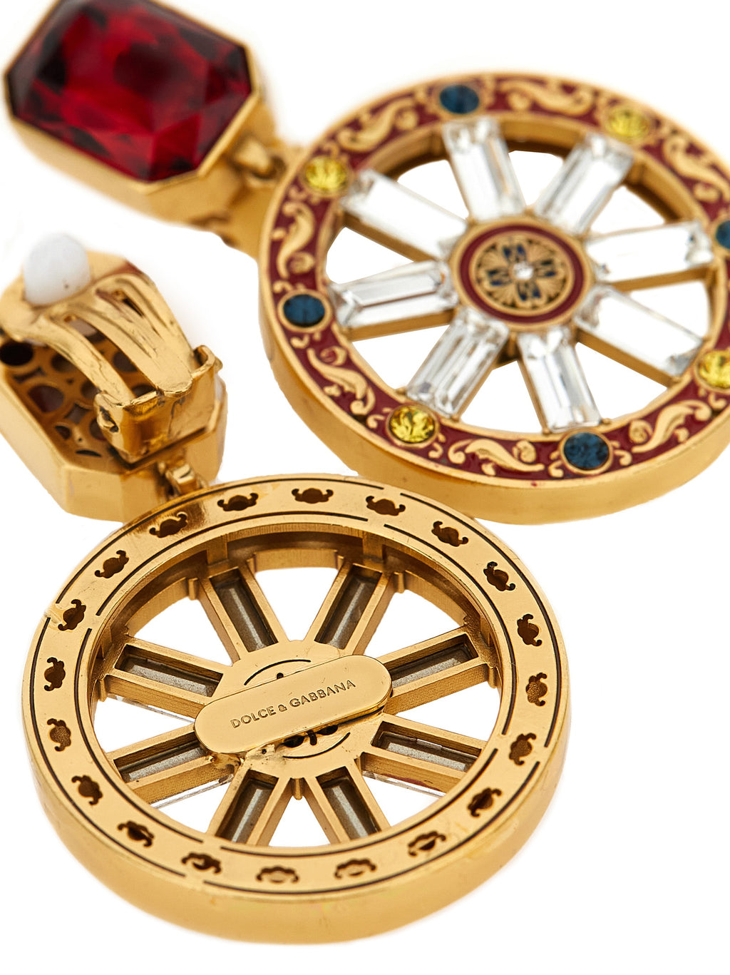 Multicolor Brass Earrings