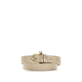 Beige Calf Leather Bos Taurus Regular Belt