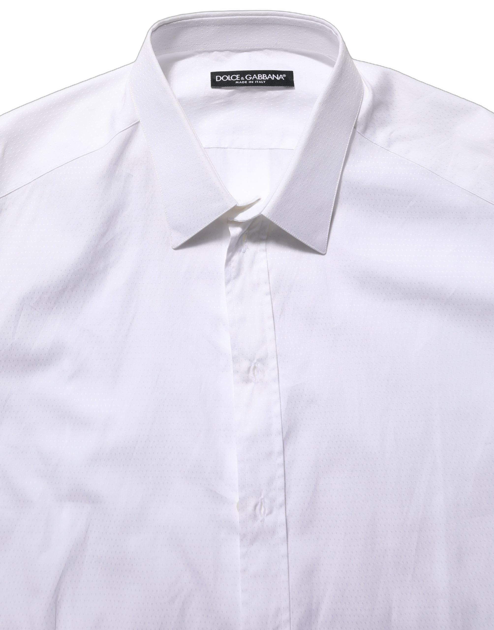White Cotton Long Sleeves Men Dress Shirt