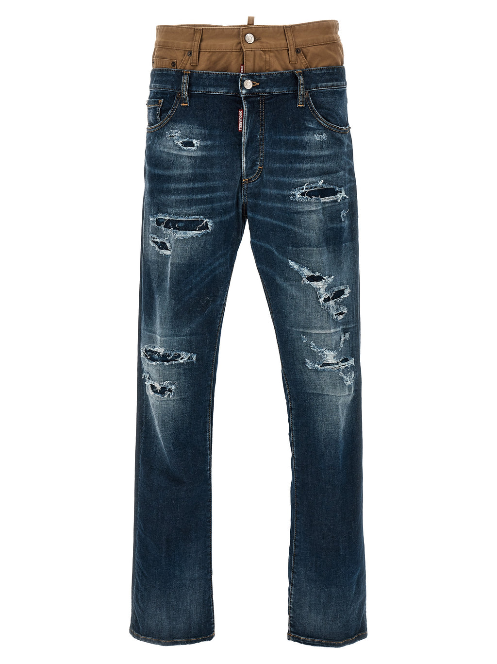 Blue Cotton Skinny Jeans