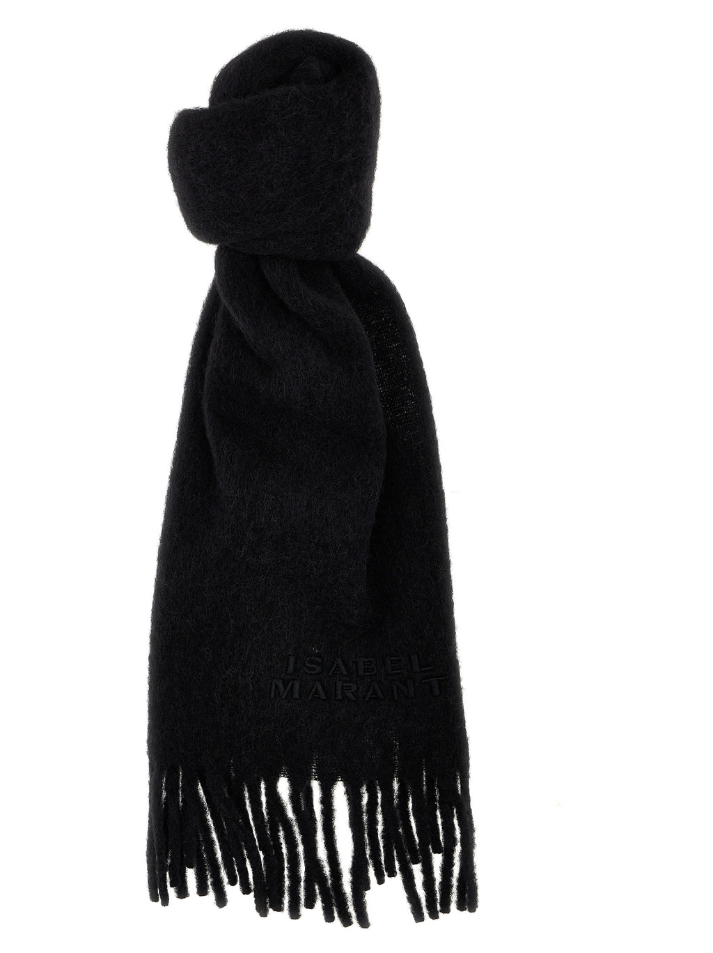 Black Alpaca Leather Scarf