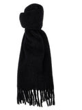 Black Alpaca Leather Scarf