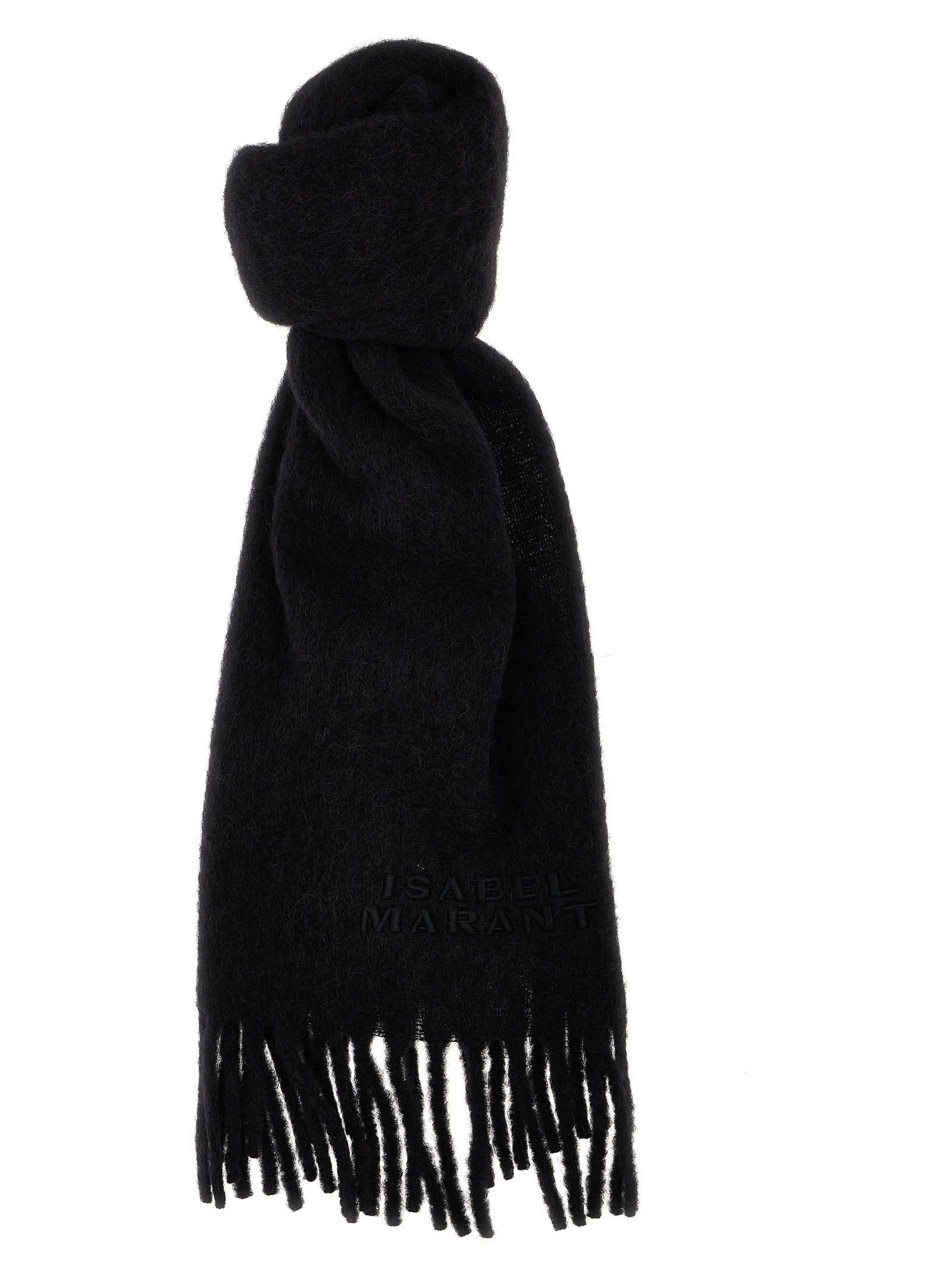 Black Alpaca Leather Scarf