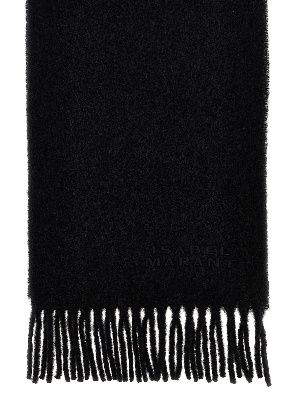 Black Alpaca Leather Scarf