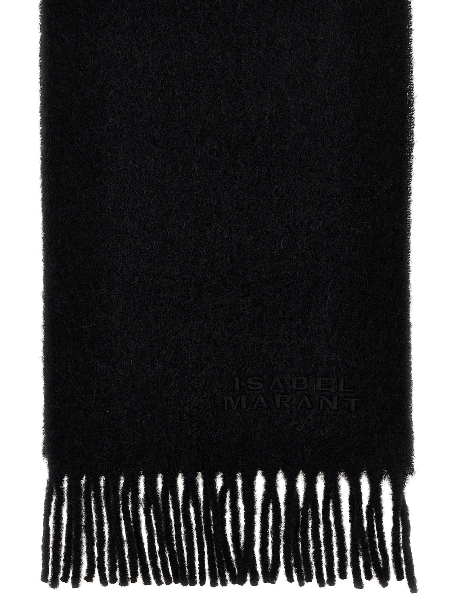Black Alpaca Leather Scarf