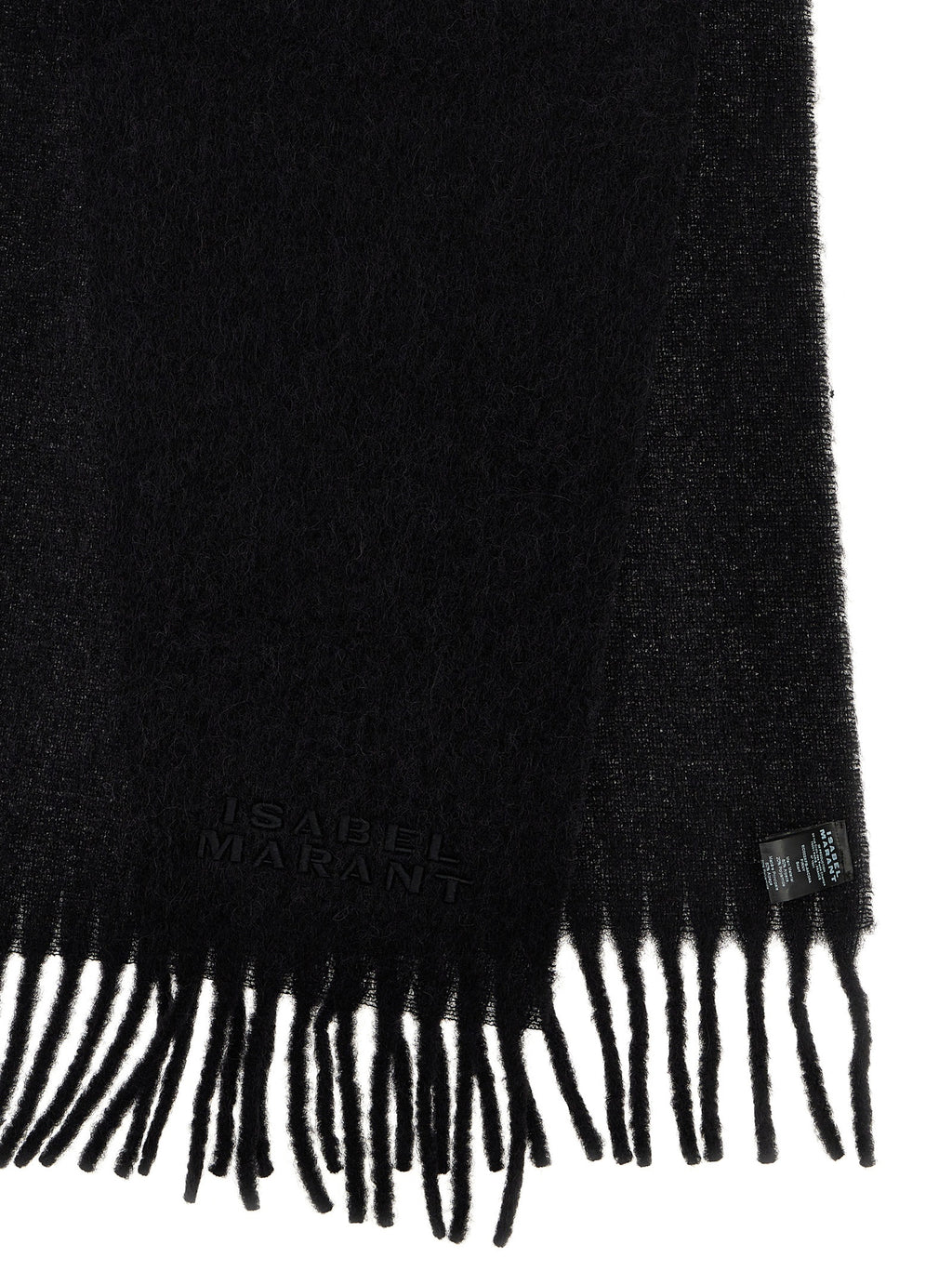 Black Alpaca Leather Scarf