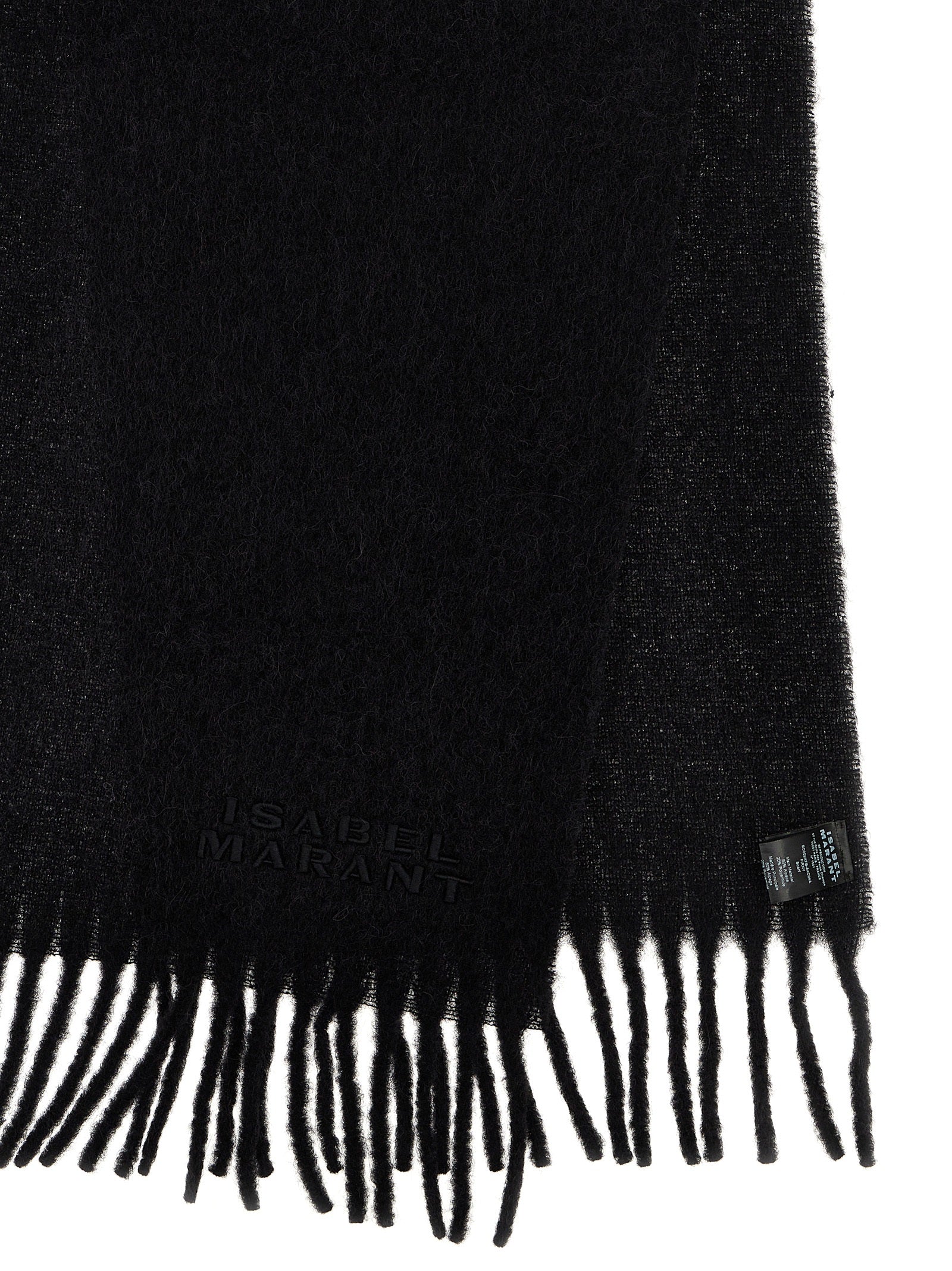 Black Alpaca Leather Scarf