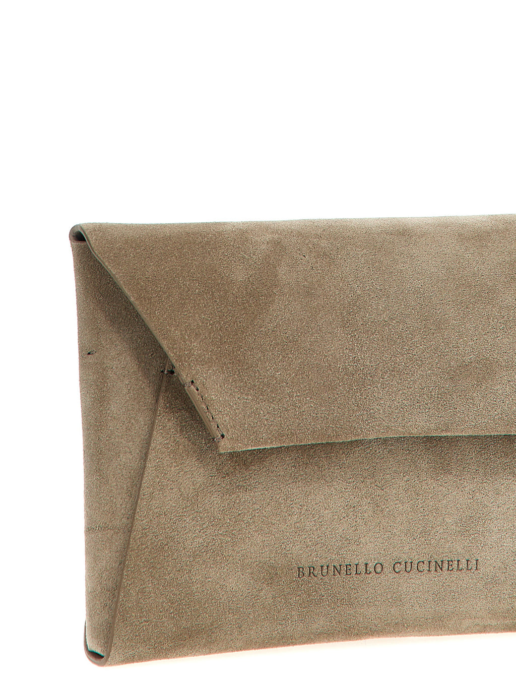 Gray Calfskin Clutch Bag