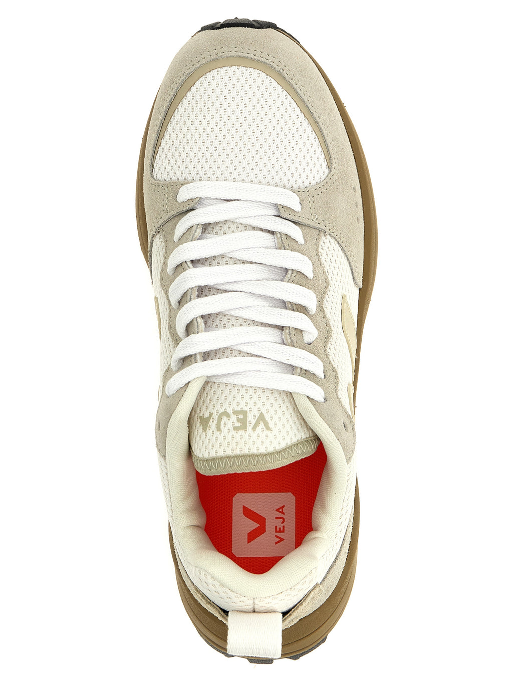 Beige Recycled Polyester Athletic Sneakers