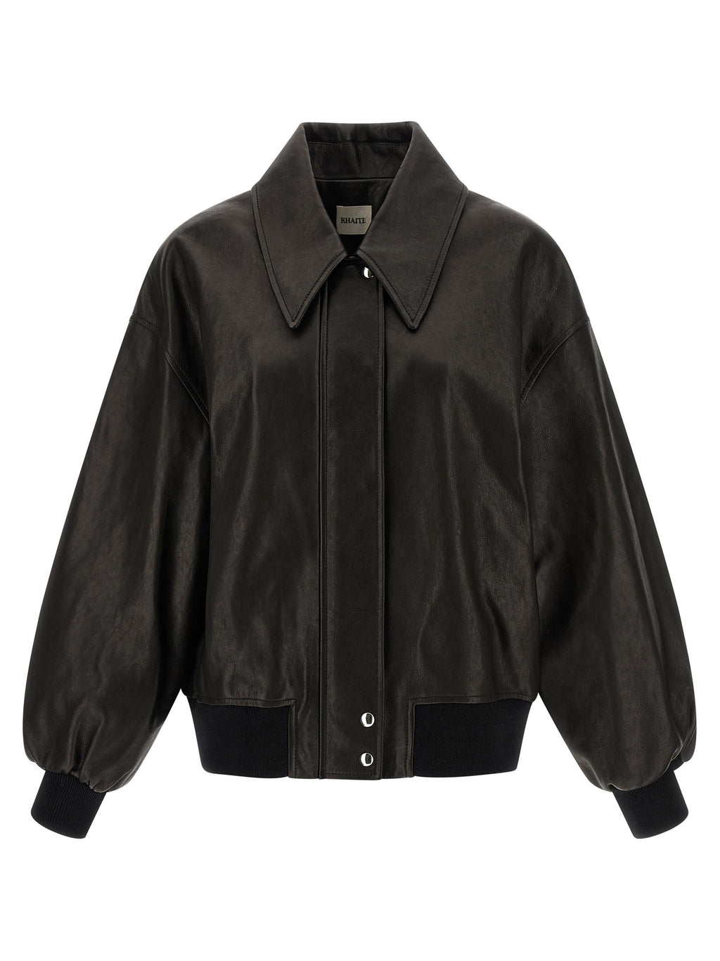 Khaite Black Lamb Leather Leather Jacket