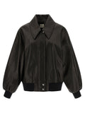 Khaite Black Lamb Leather Leather Jacket