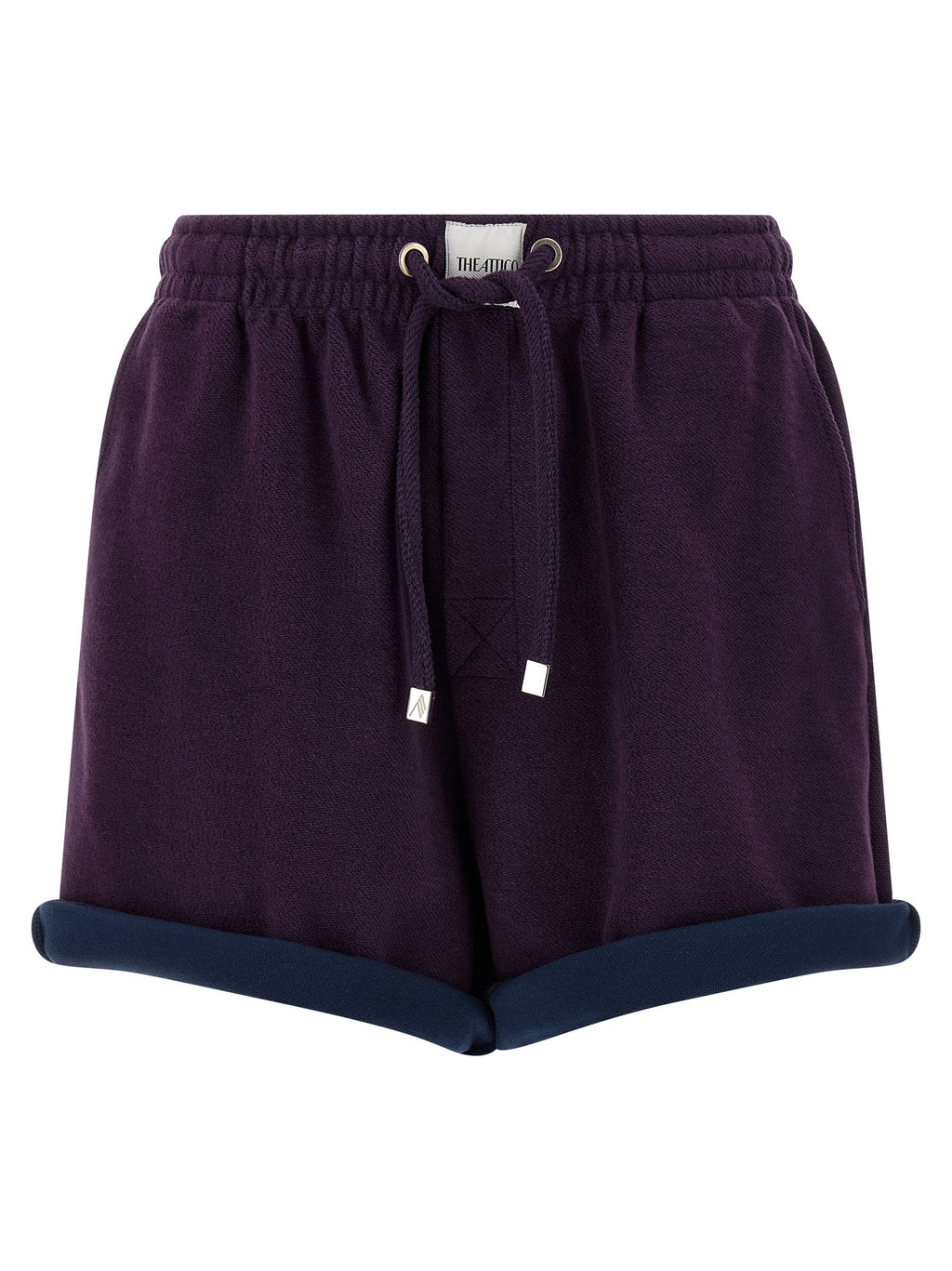 Purple Cotton Bermuda Shorts