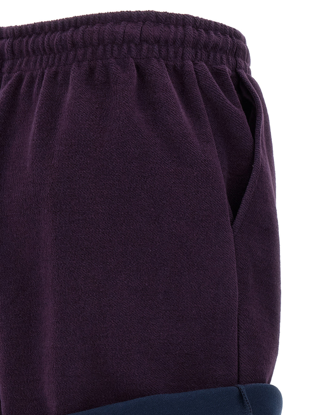 Purple Cotton Bermuda Shorts