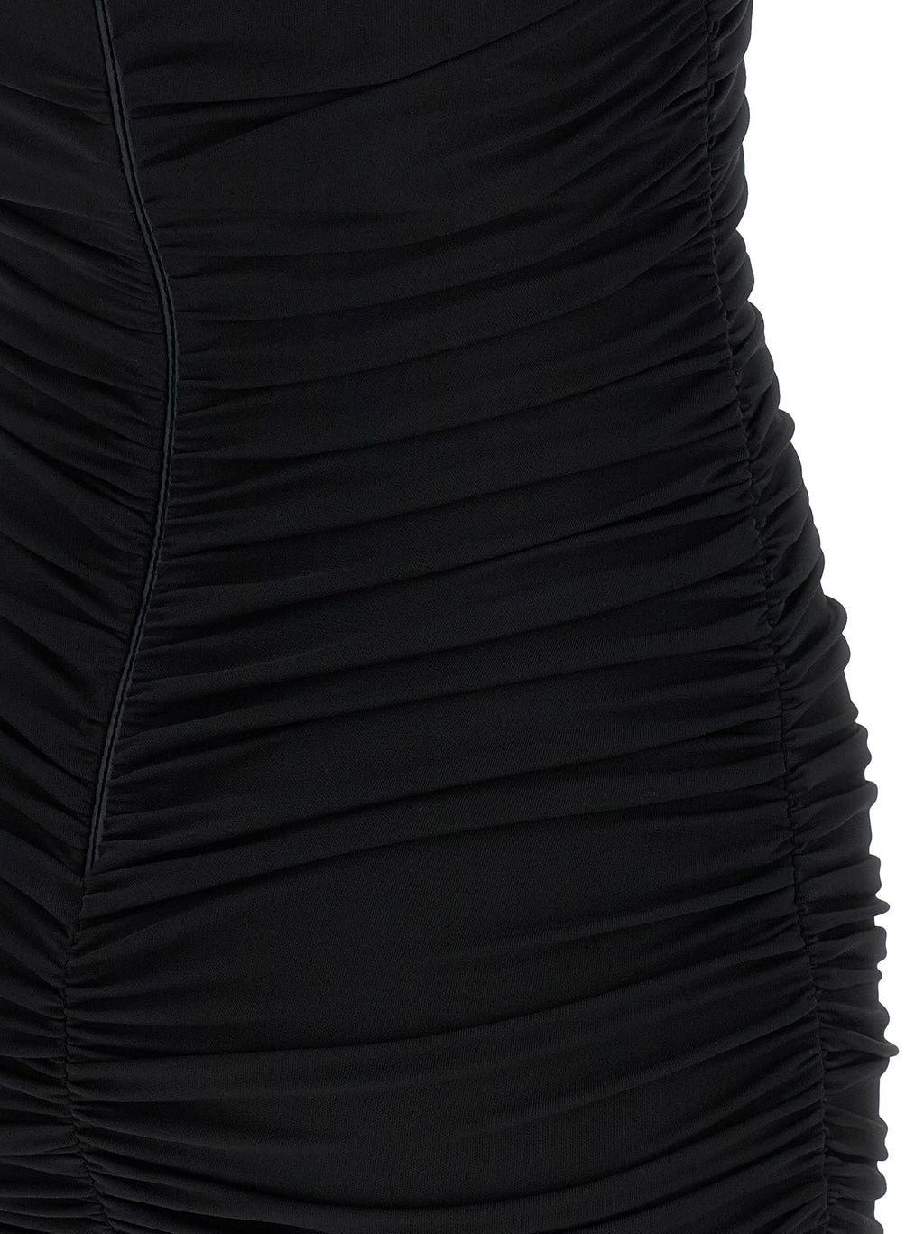 Black Viscose Short Dress