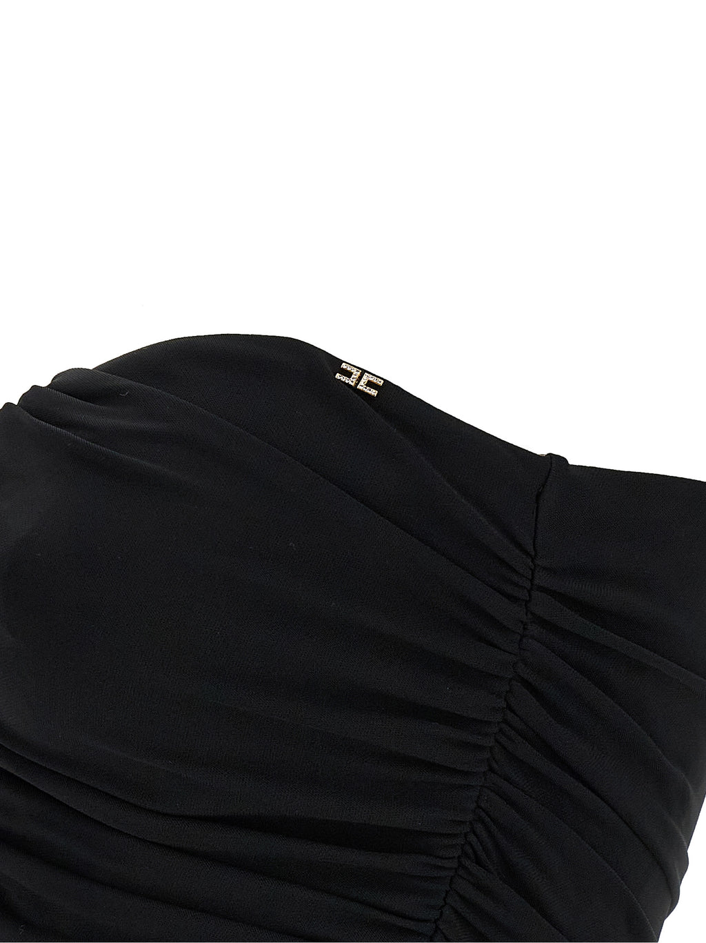 Black Viscose Short Dress