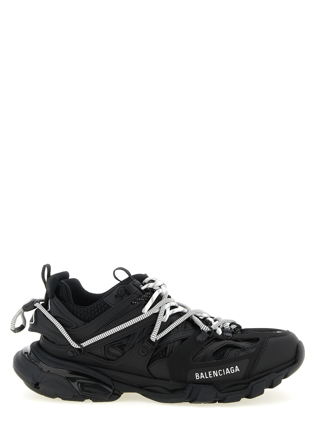 Black Polyethylene Athletic Sneakers