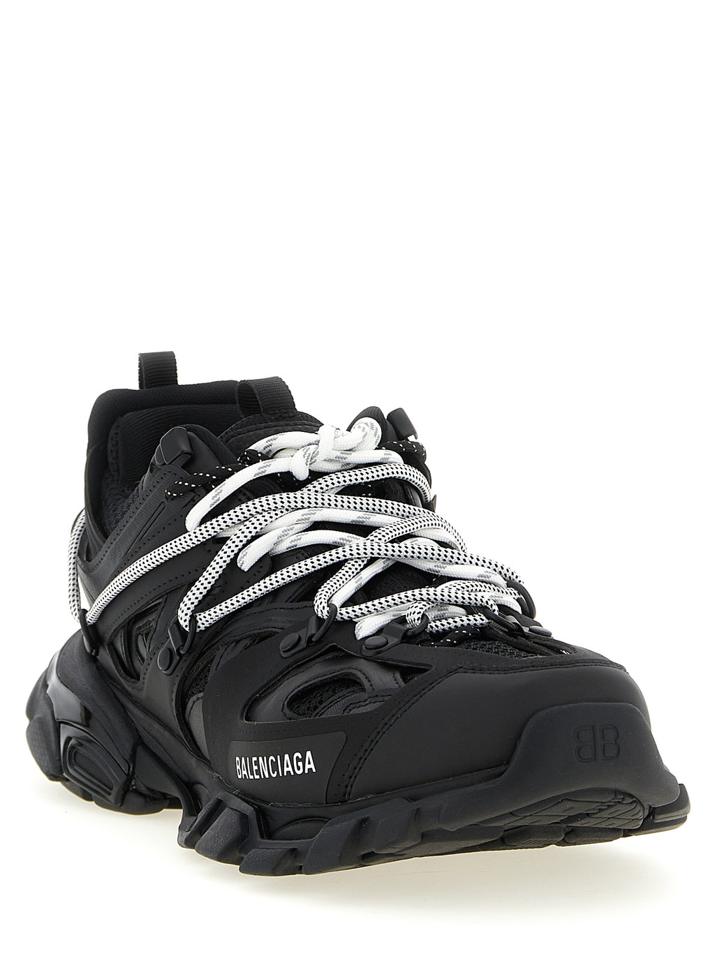 Black Polyethylene Athletic Sneakers