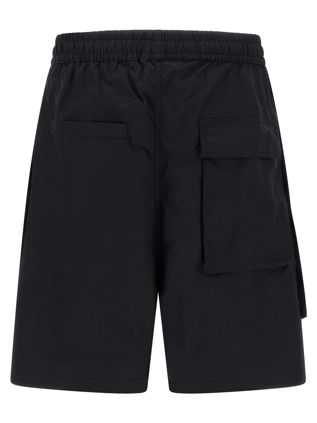Black Cotton Bermuda Shorts