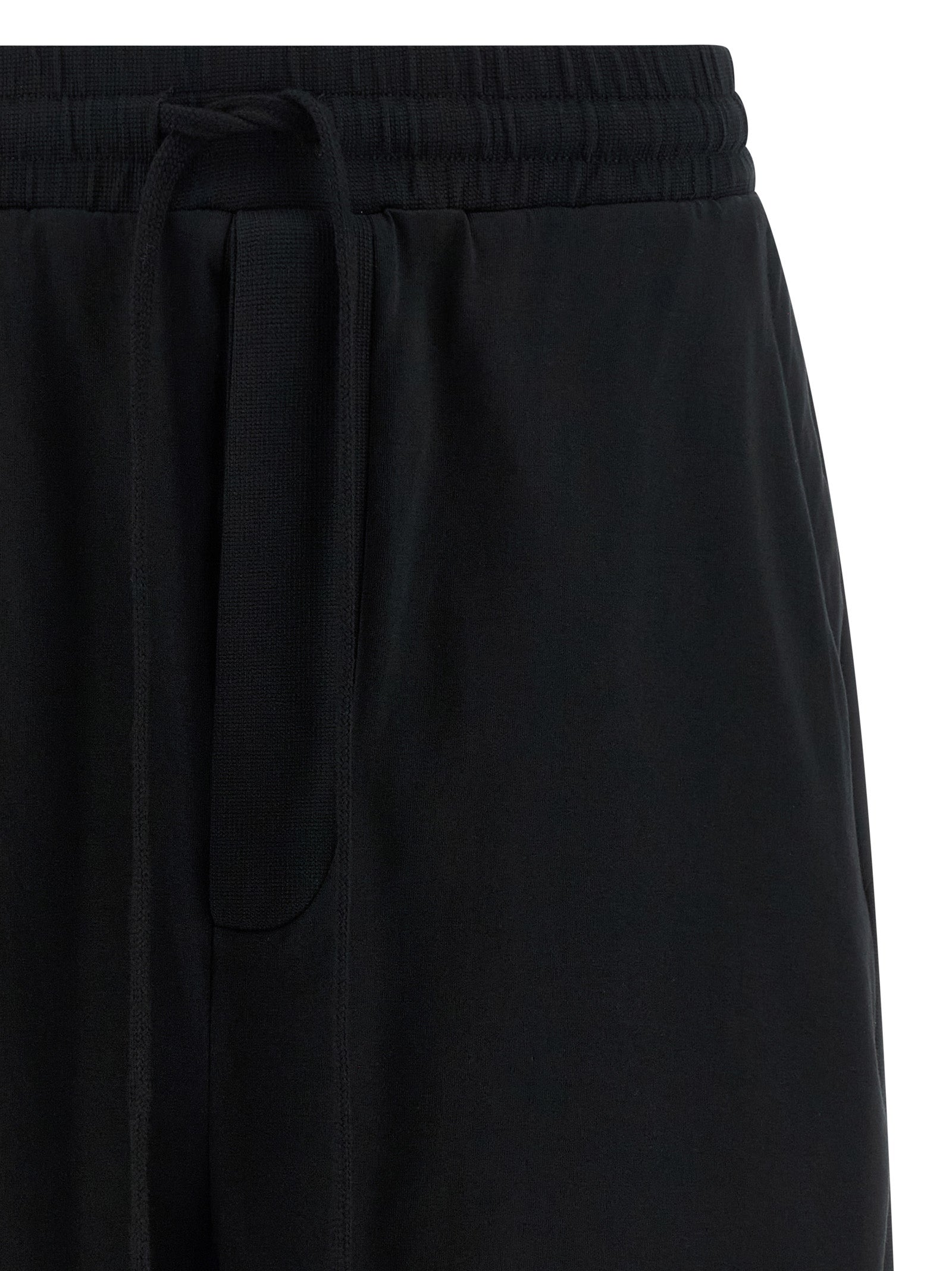 Black Cotton Bermuda Shorts