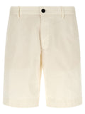 White Cotton Bermuda Shorts