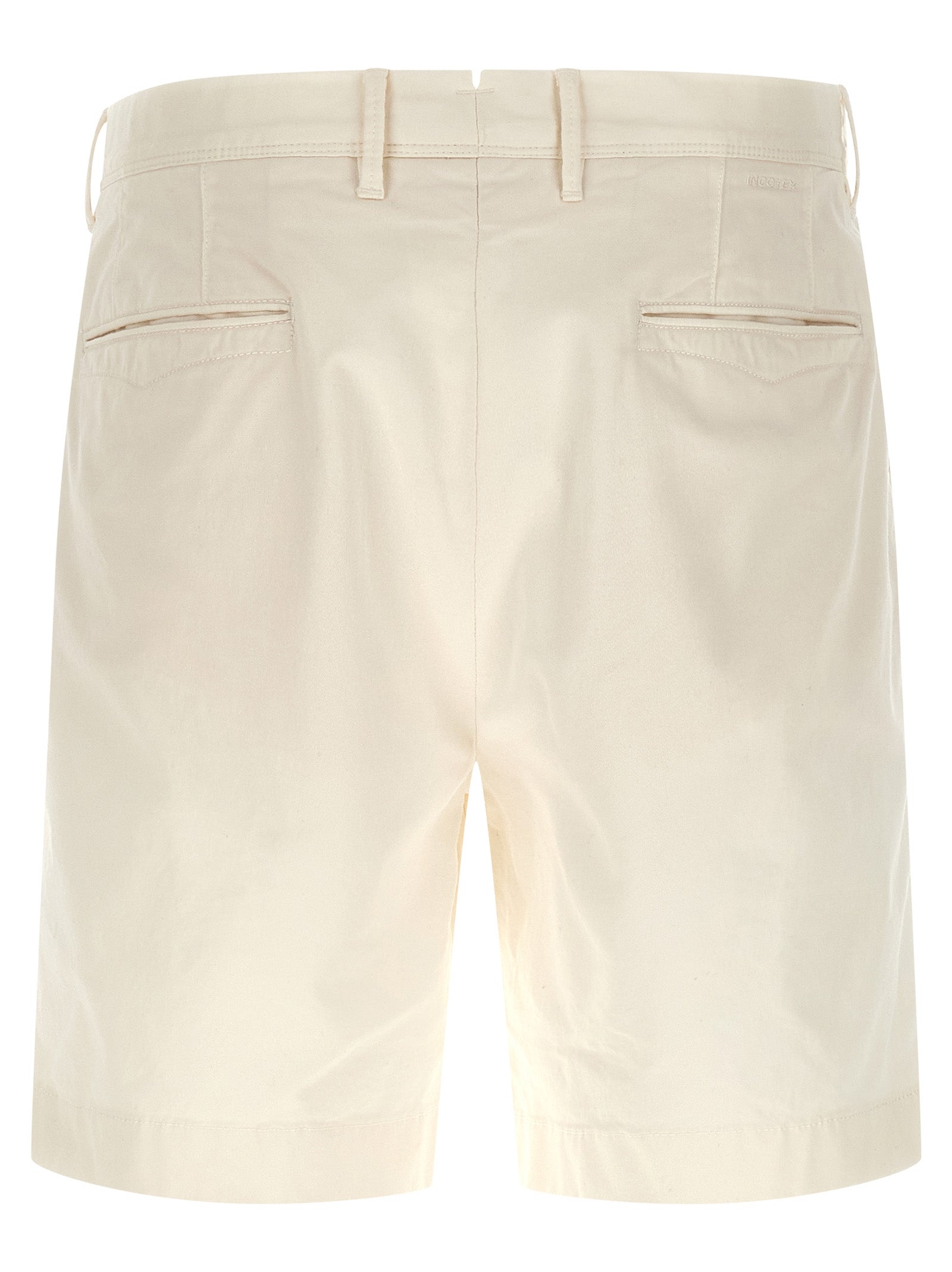 White Cotton Bermuda Shorts