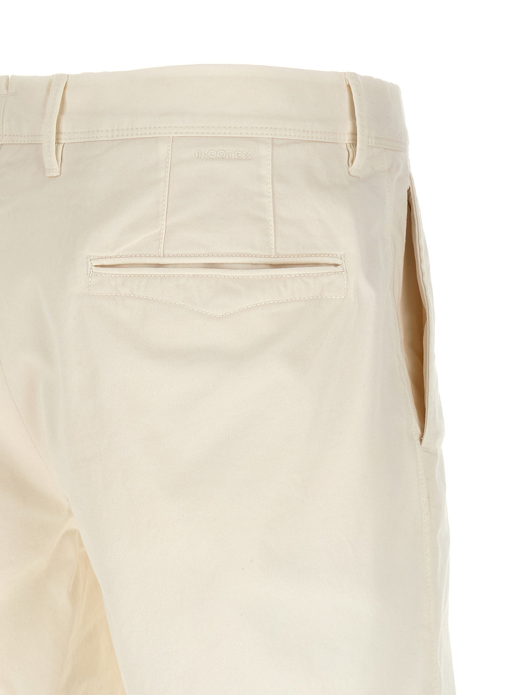 White Cotton Bermuda Shorts
