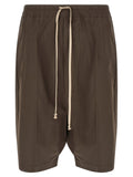Brown Cotton Bermuda Shorts