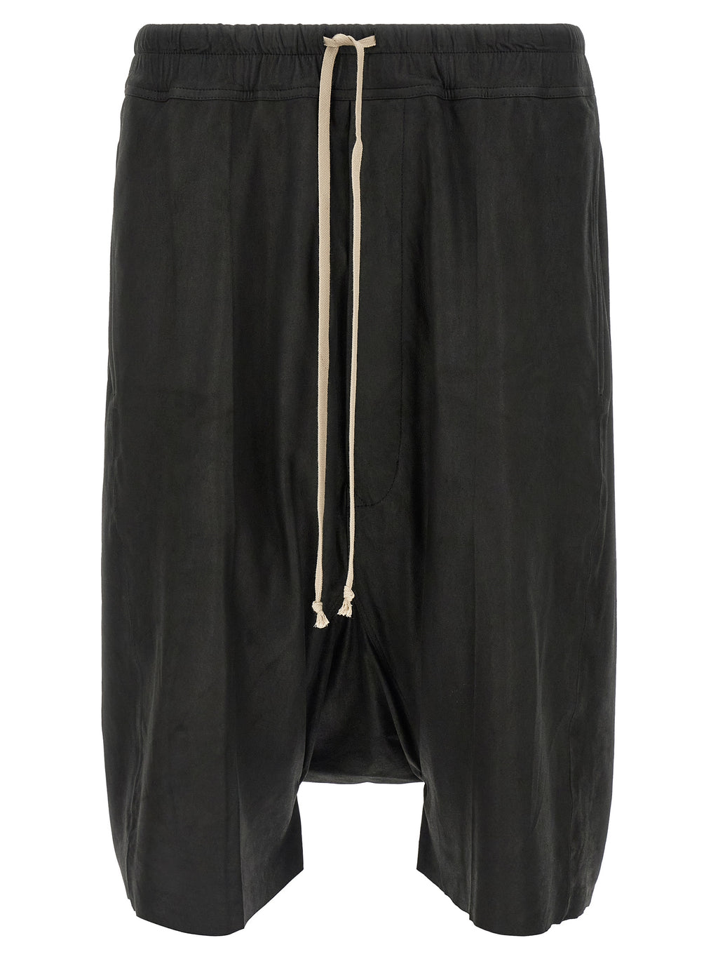 Black Lamb Leather Bermuda Shorts