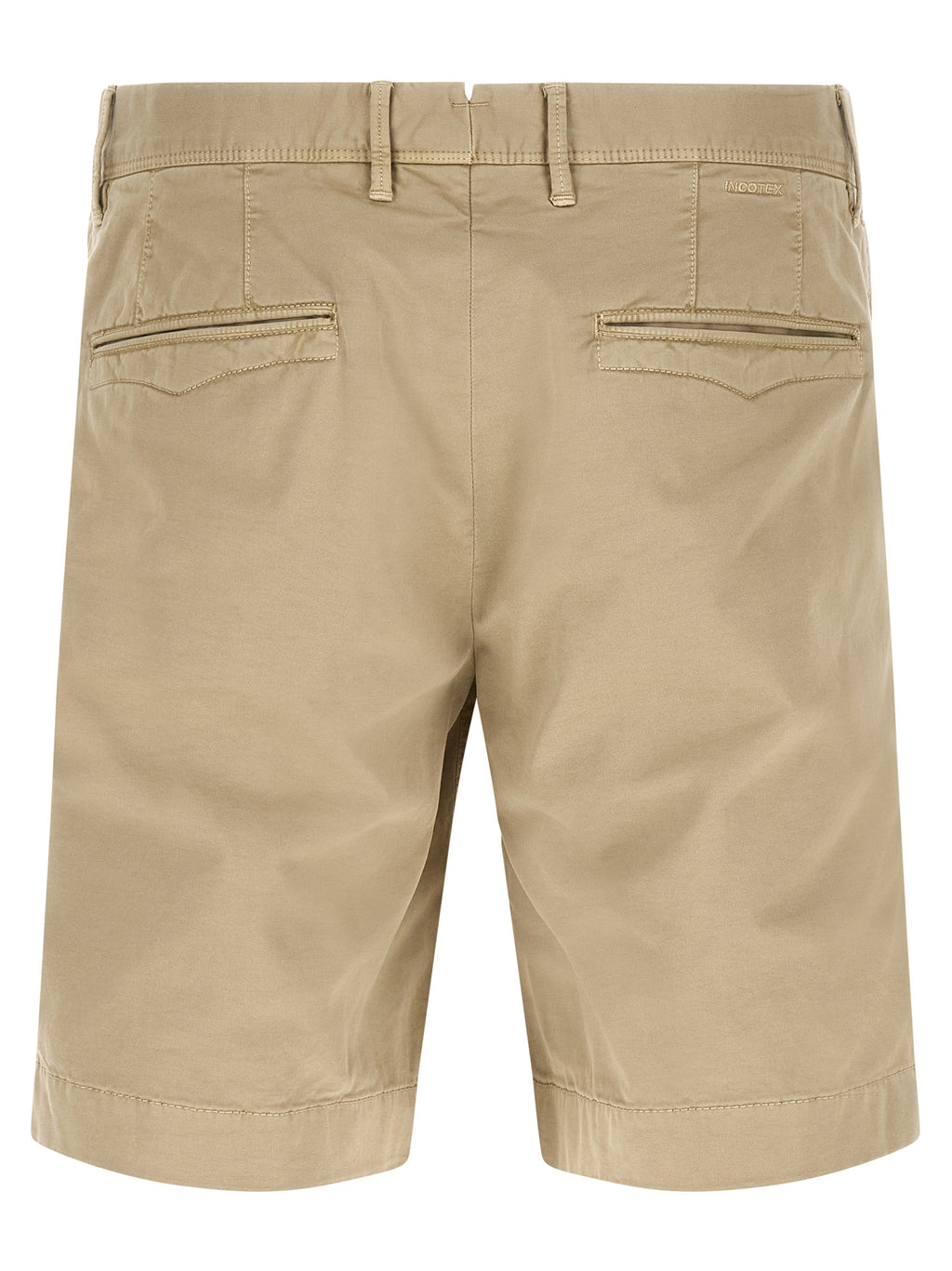 Beige Cotton Bermuda Shorts